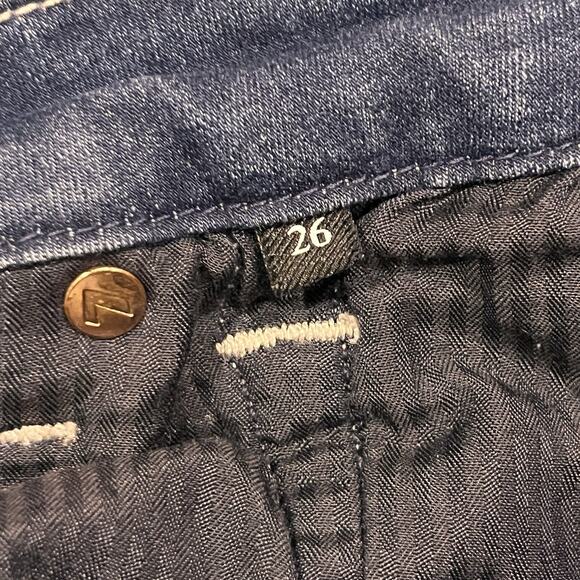7 For All Mankind Woman’s Blair Denim Blue Jeans Size 26 Stretch - Picture 14 of 14